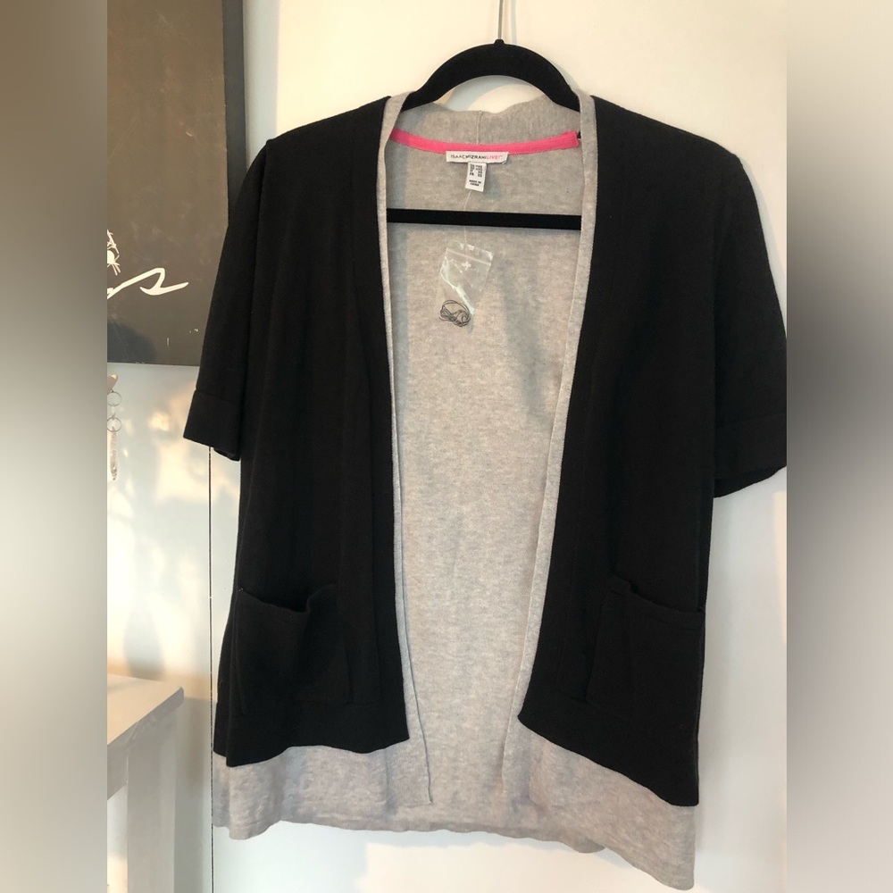 ISAAC MIZRAHI short sleeve cardigan